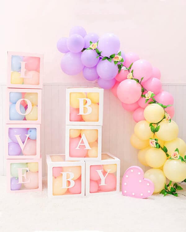 617655_Набор_коробок_для_шаров_Baby_Белый_30_30_30_см_4_шт_в_кор_6 Набор коробок для шаров Love Baby — изображение 2